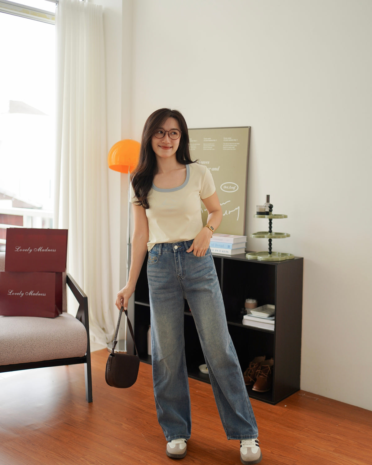 Fiona Contrast Square Tee