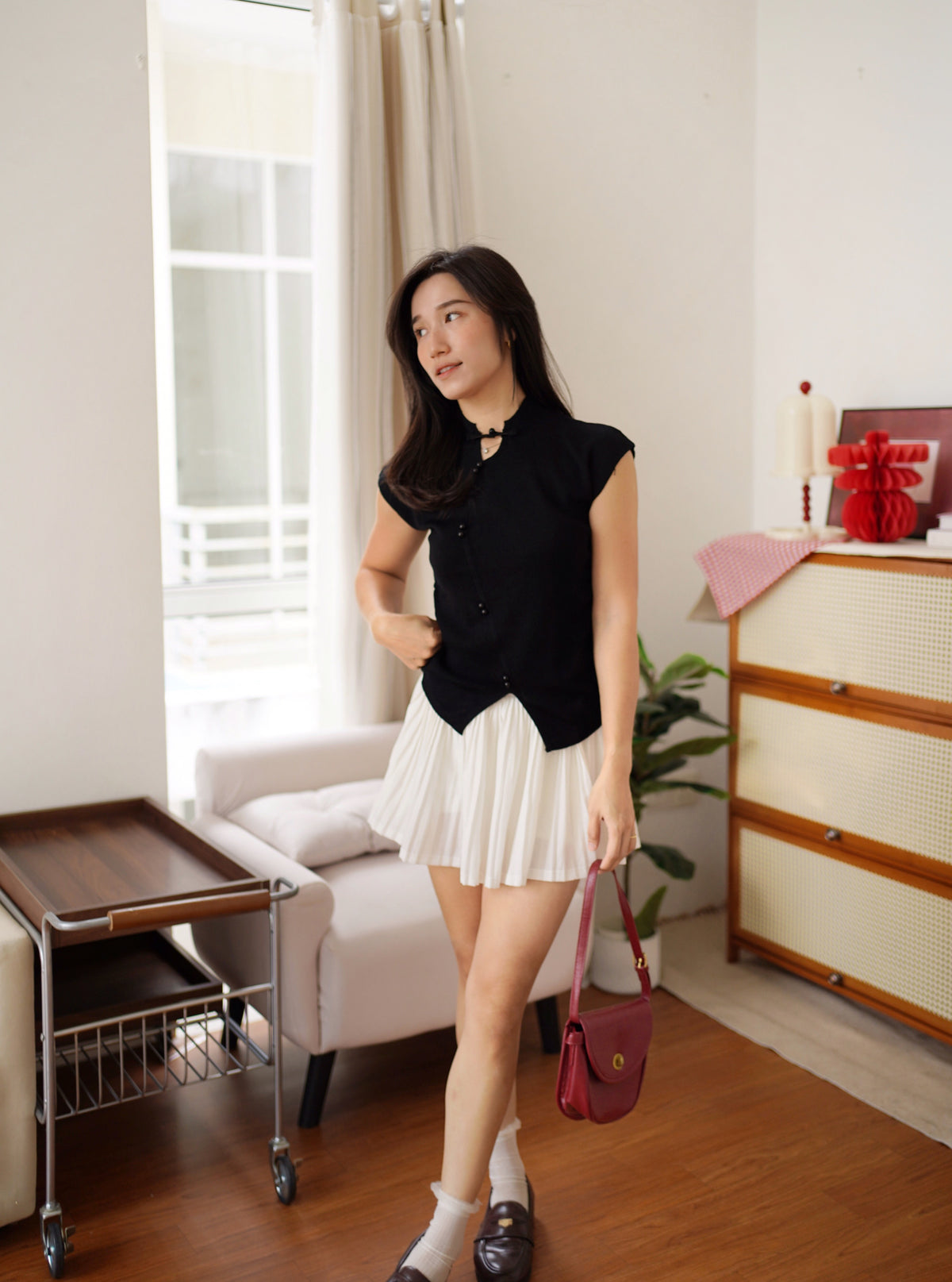 Wan Feng Pearl Knit Top
