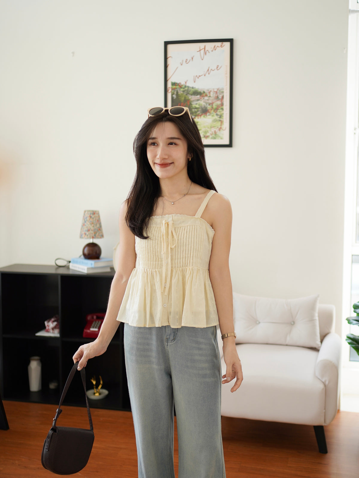 Genevieve Crochet Eyelet Top - LovelyMadness Clothing Malaysia