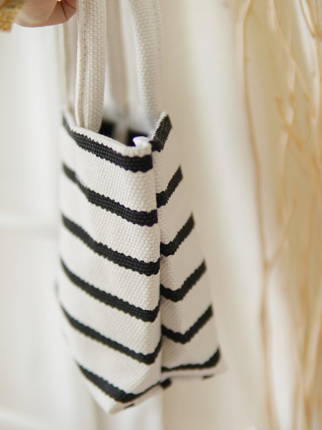 CANVAS STRIPE SMALL BAG