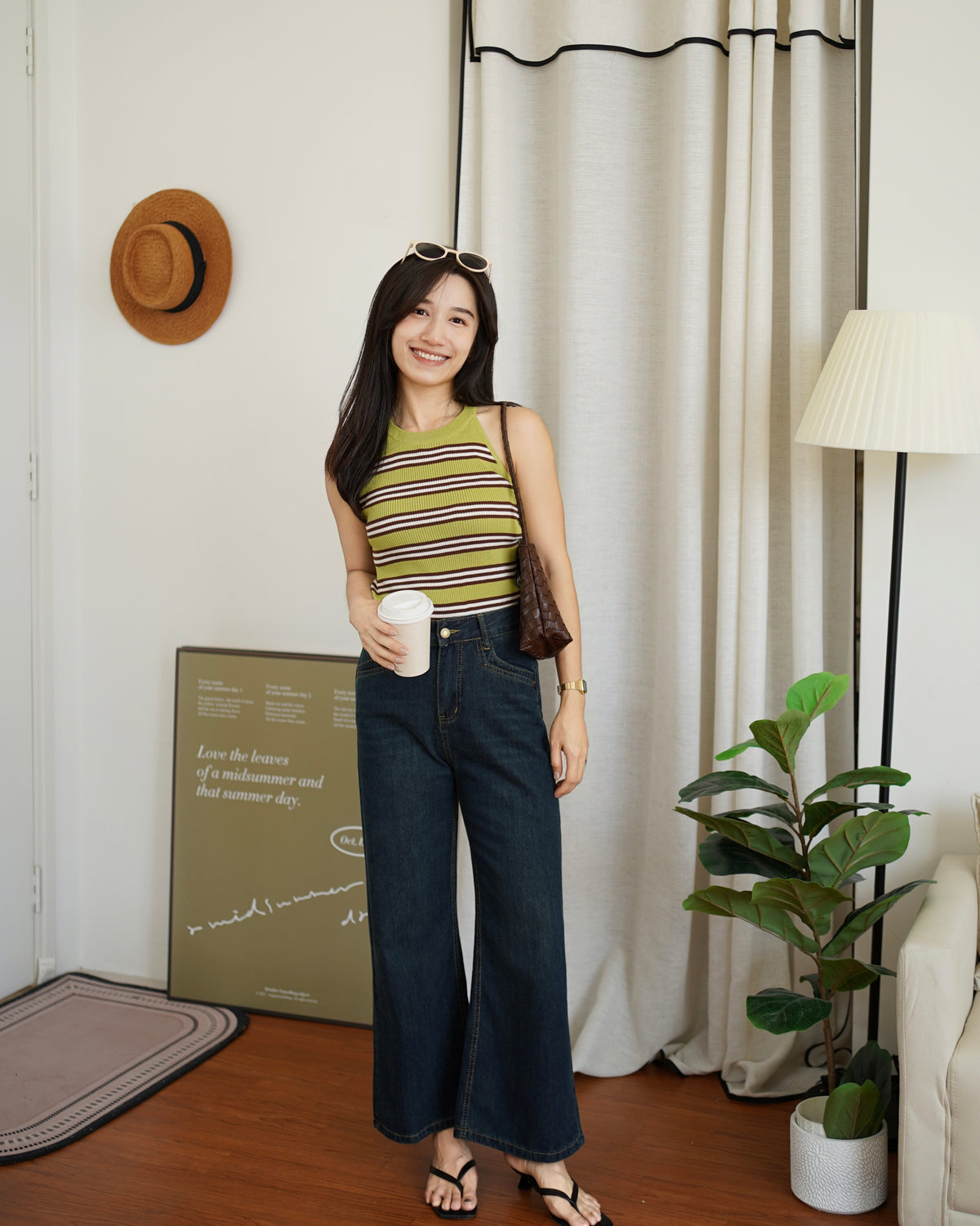Angie Knit Contrast Halter Top