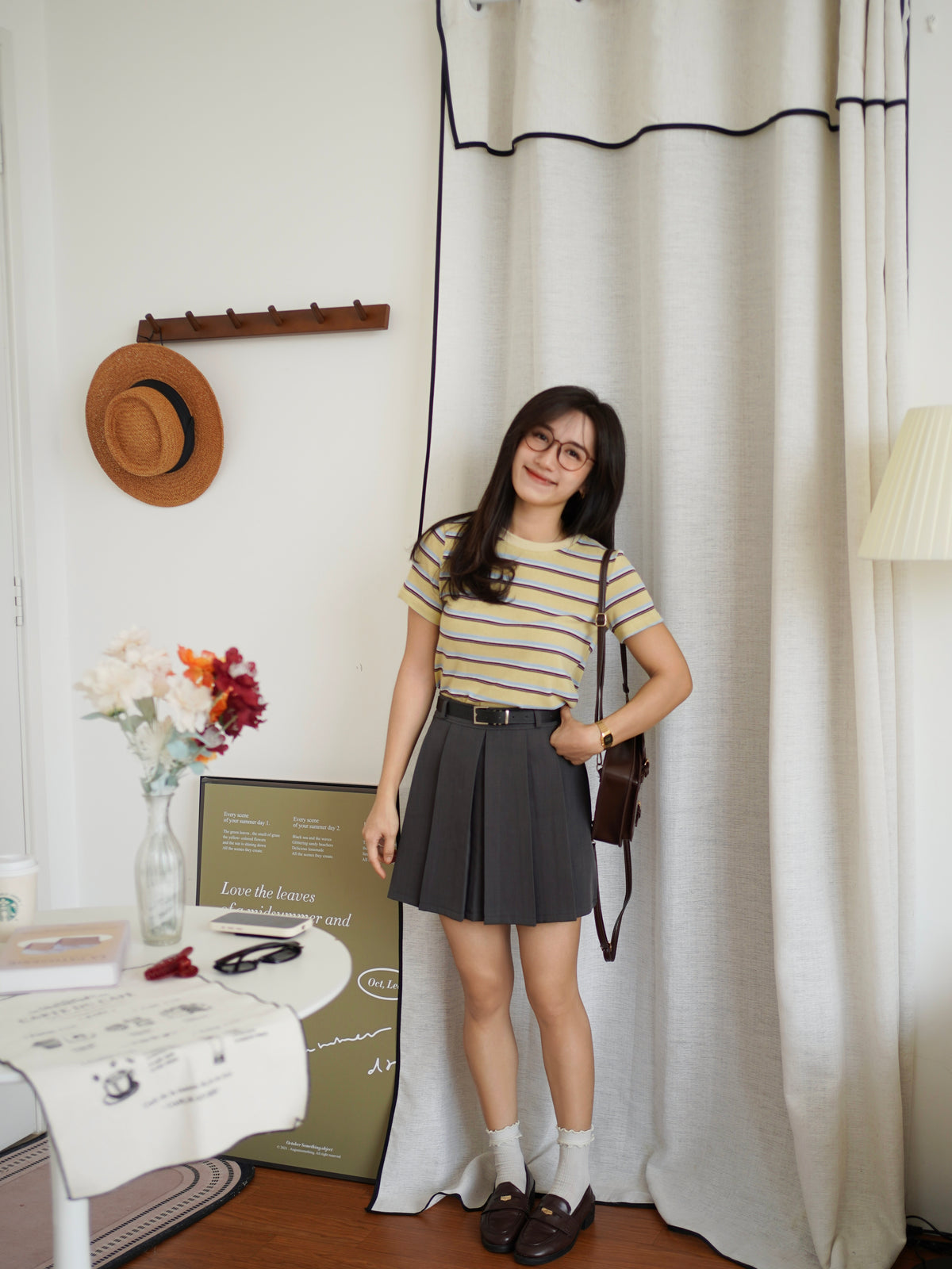 Stripe Contrast Knit Tee - LovelyMadness Clothing Malaysia