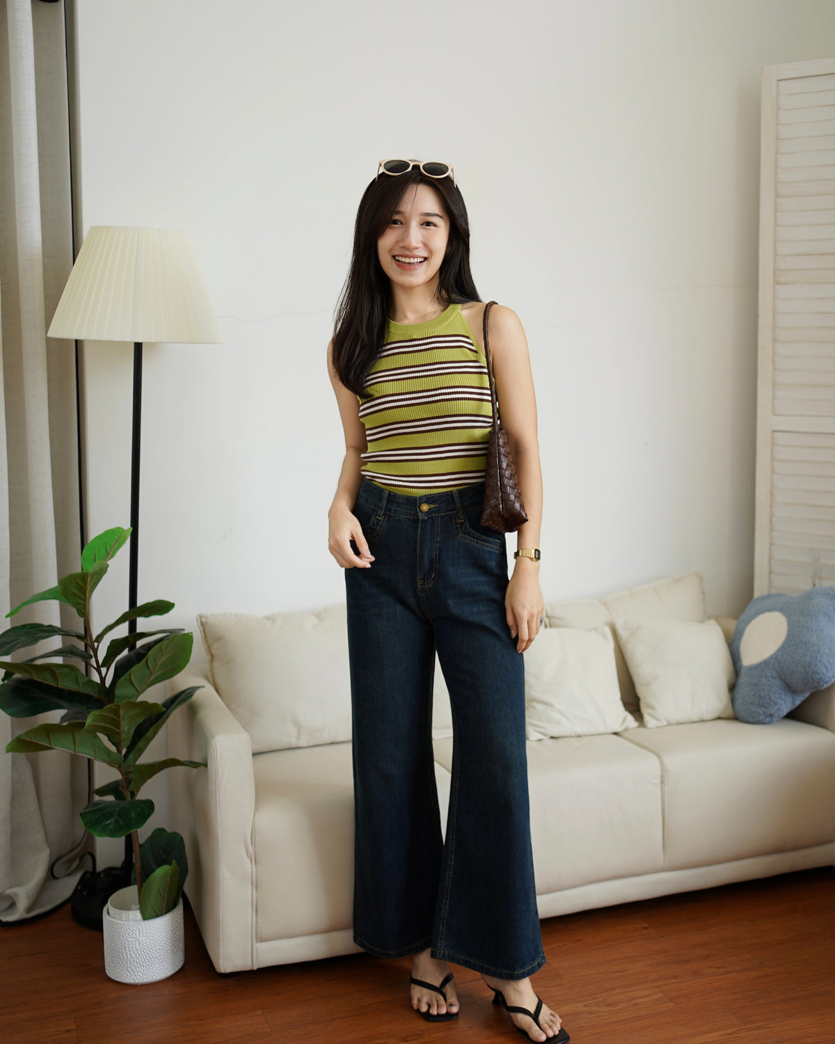 Angie Knit Contrast Halter Top