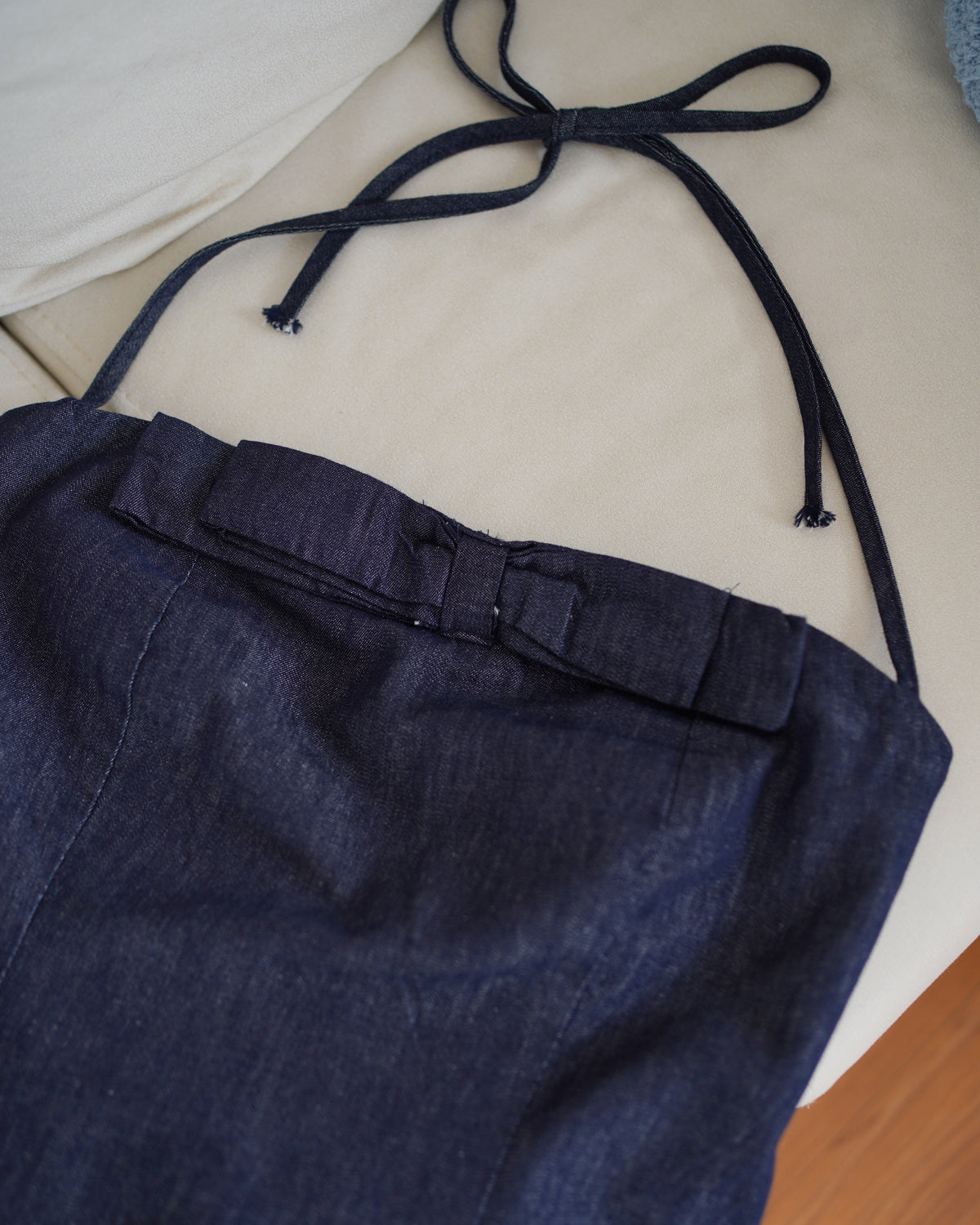 Kesha Denim Two Way Top - LovelyMadness Clothing Malaysia