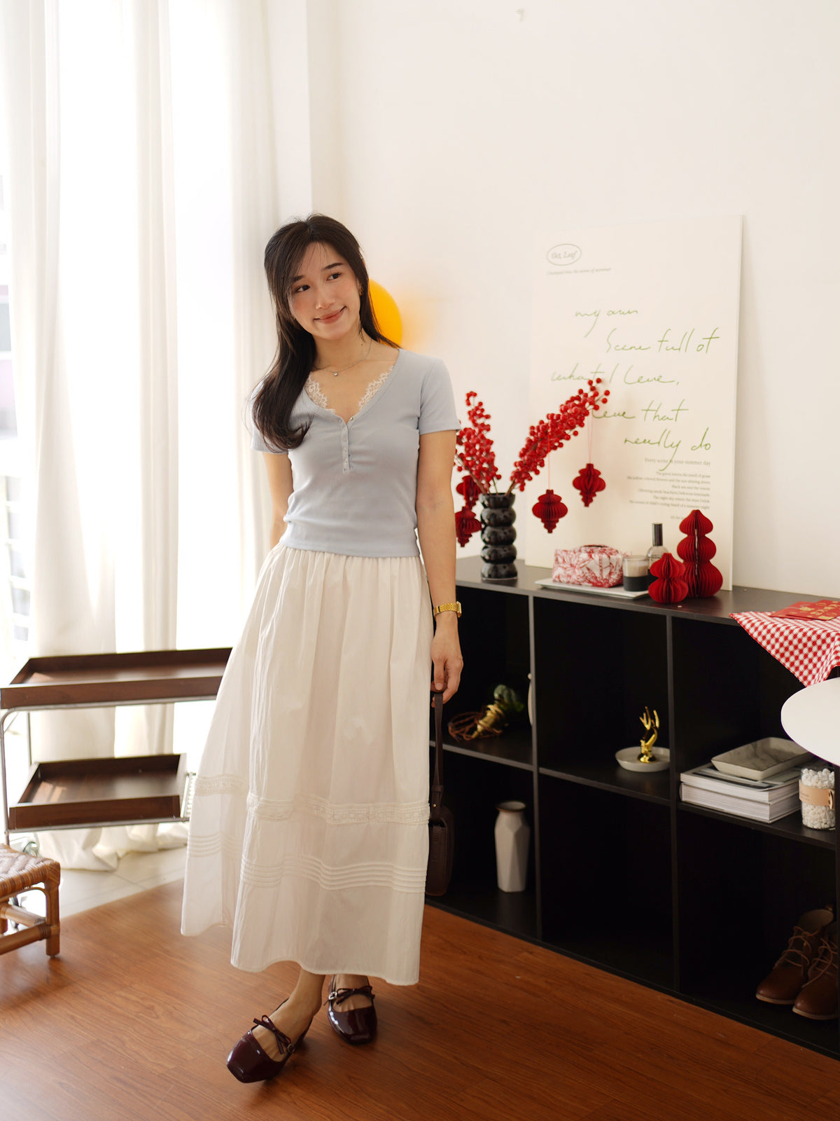 Chloe Lace Trimmed Top