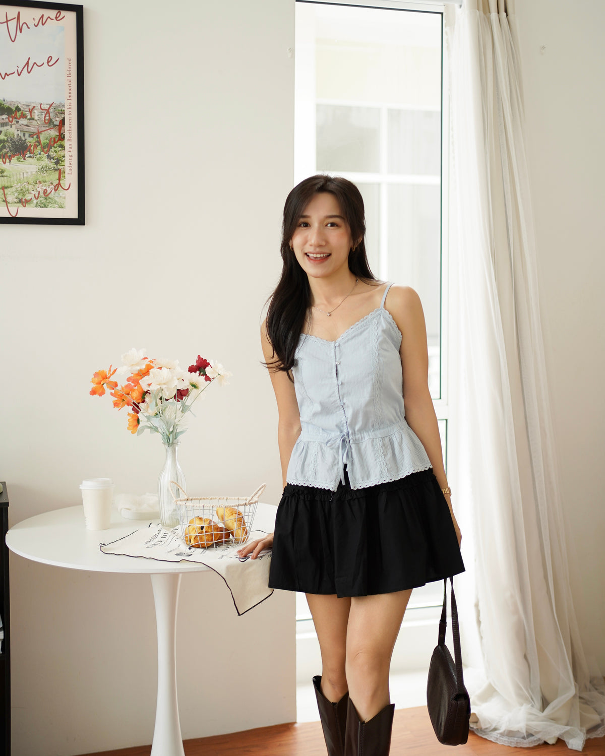 Nastya Crochet Eyelet Top