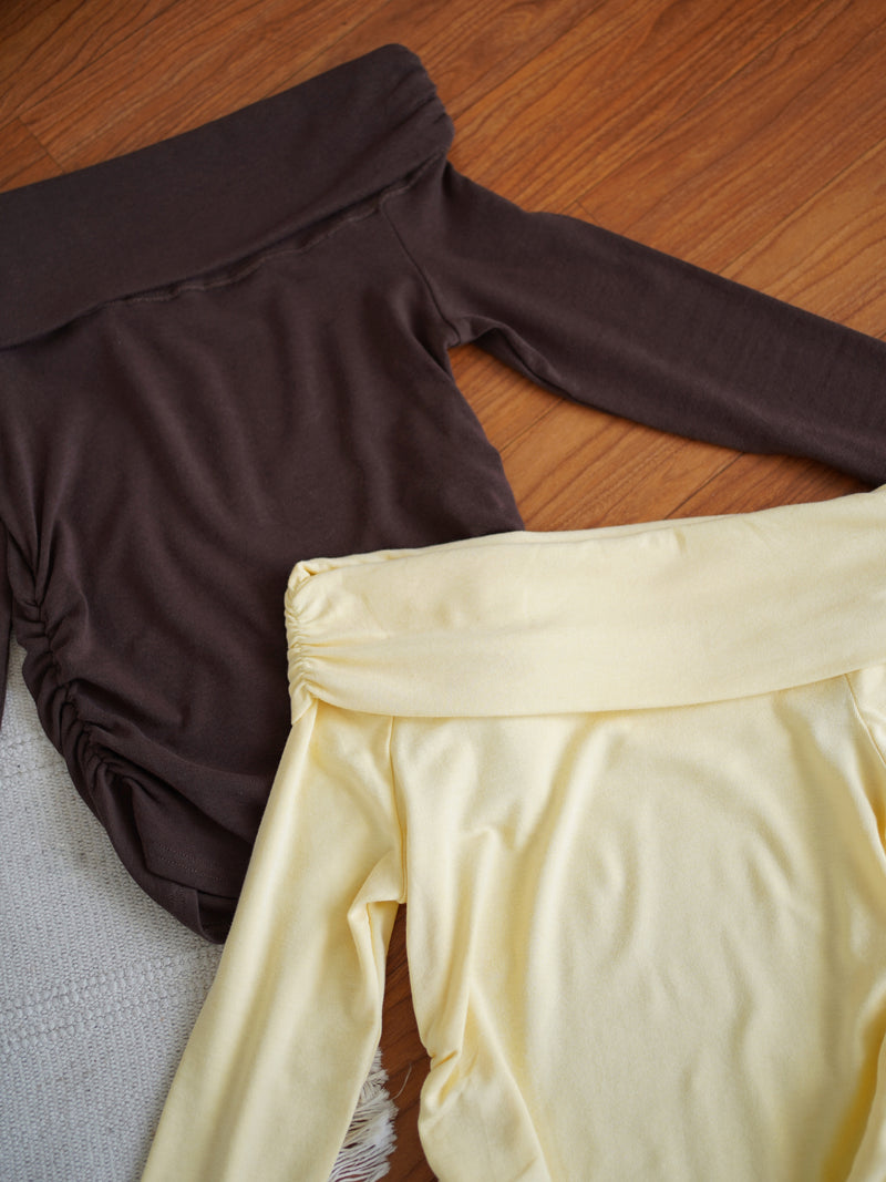 Soft Glow Off-shoulder Knit Top