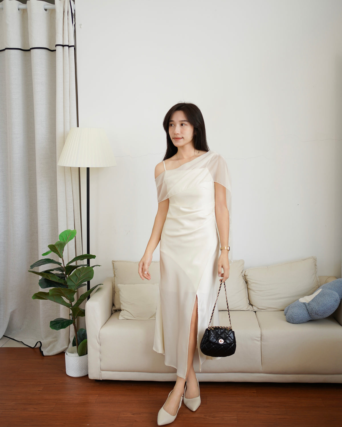 Roselia Satin Mesh Dress