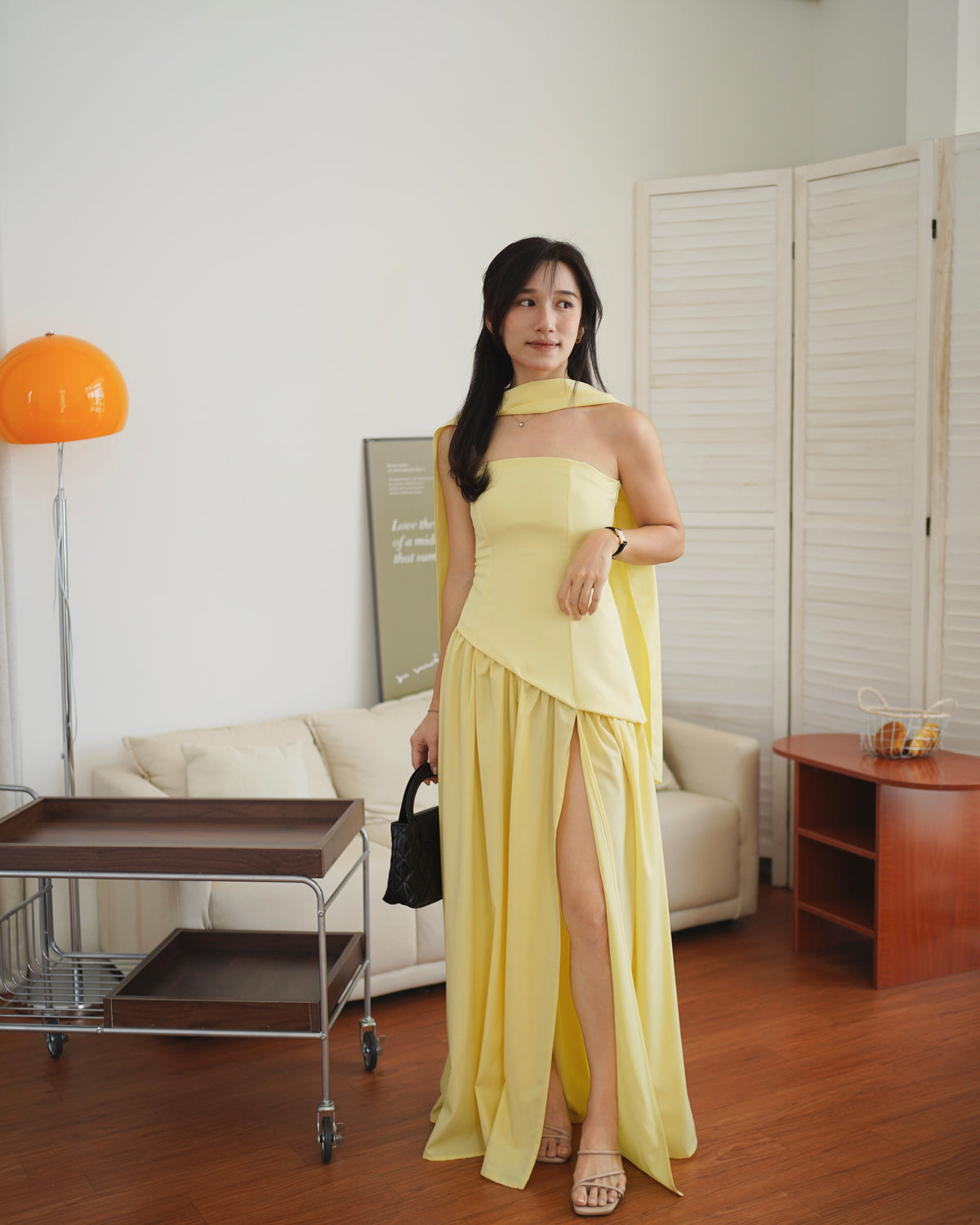 Celestia Split Midaxi Dress - LovelyMadness Clothing Malaysia