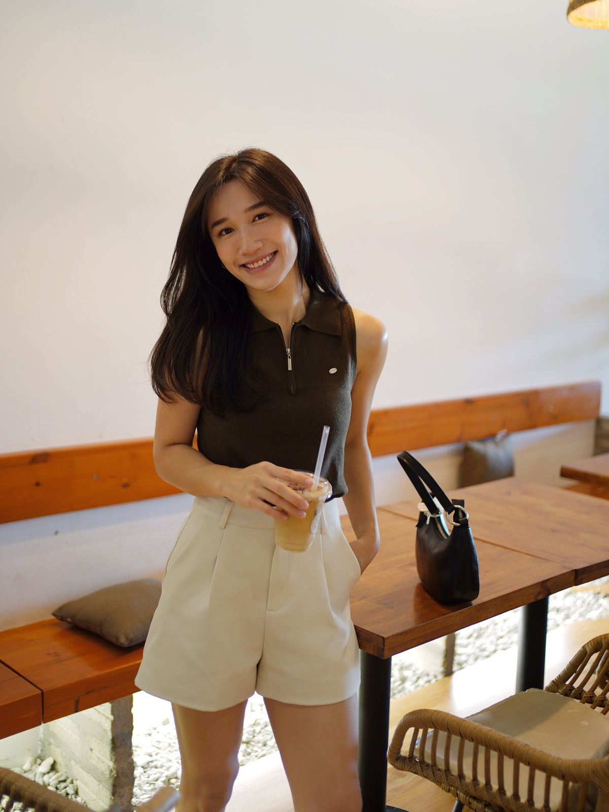 Venice Collar Zipper Top