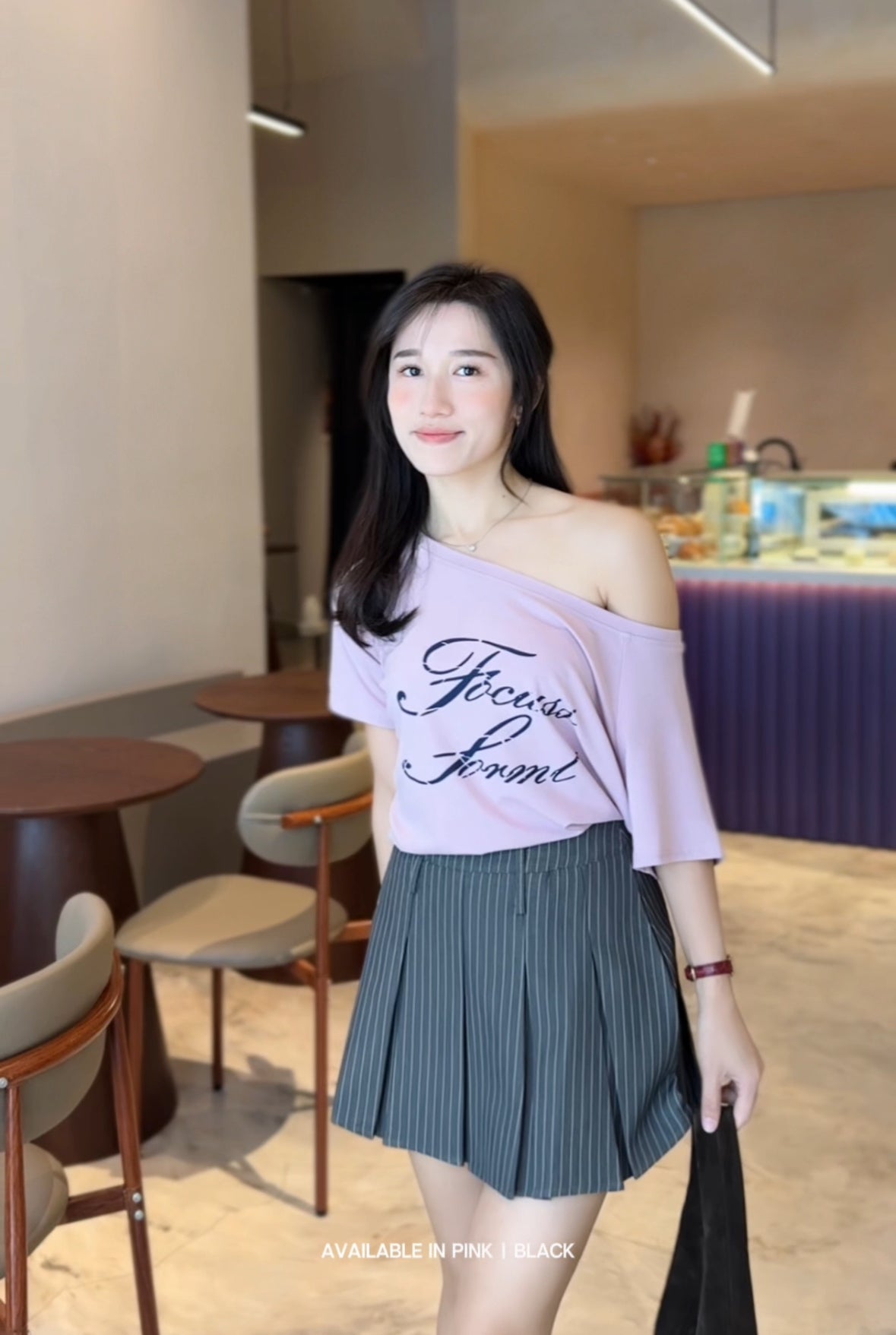 Wendy Oblique Top - LovelyMadness Clothing Malaysia