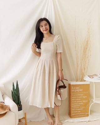 COURTNEY SQUARE ALINED DRESS