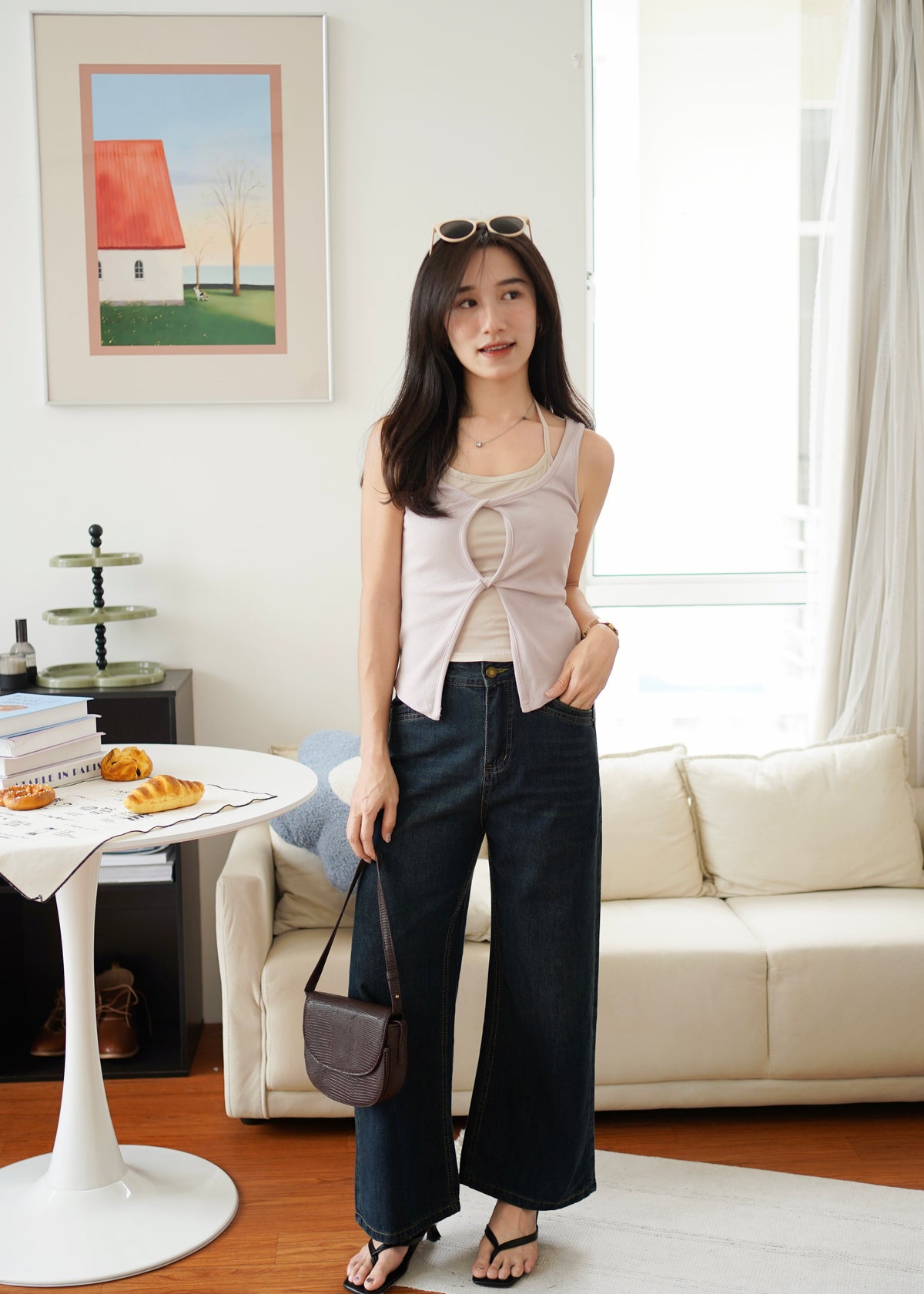 Elise Tie Back Layered Top