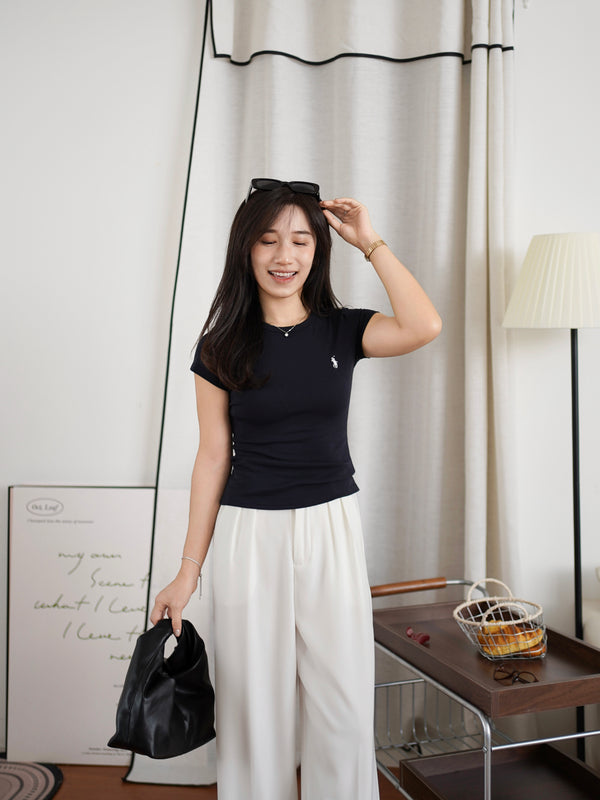 Polo Fitted Cotton Tee - LovelyMadness Clothing Malaysia