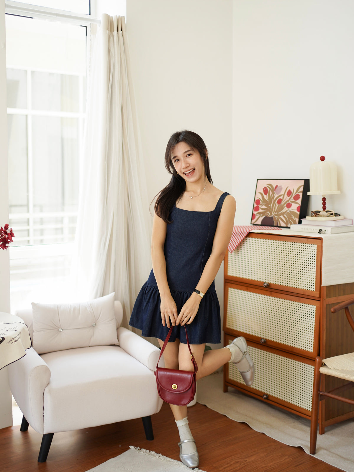 Isabel Denim Dress - LovelyMadness Clothing Malaysia