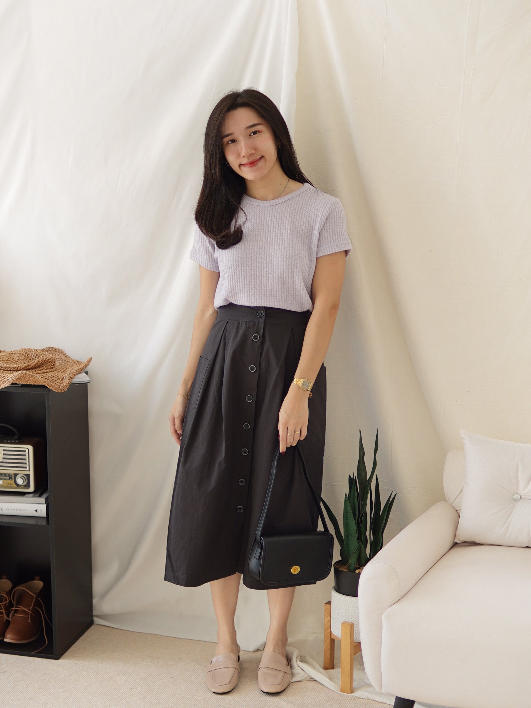 Button skirt malaysia outlet