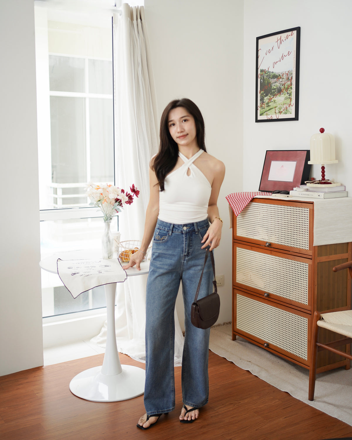Rosie Cross Neck Padded Top