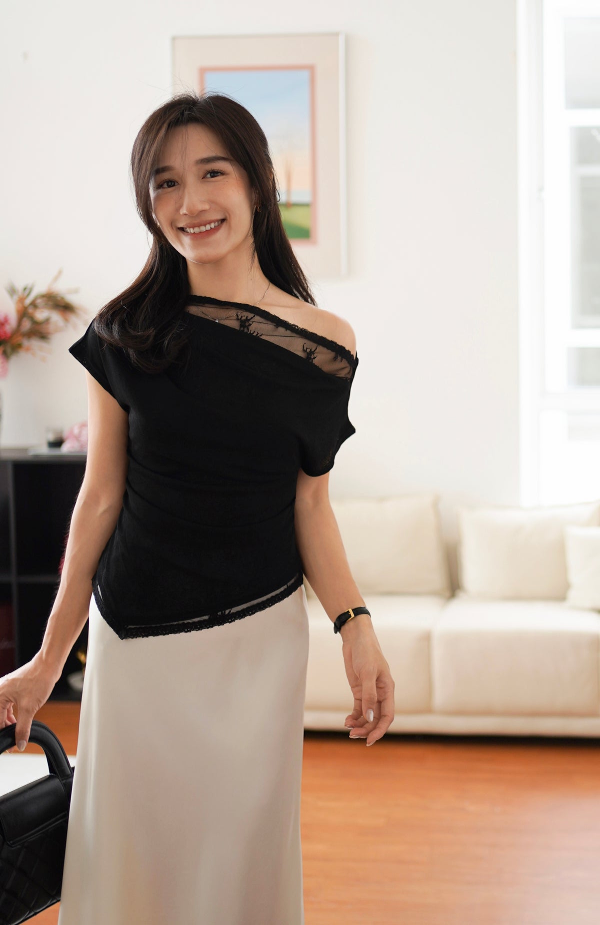 Kelly Lace Drape Top