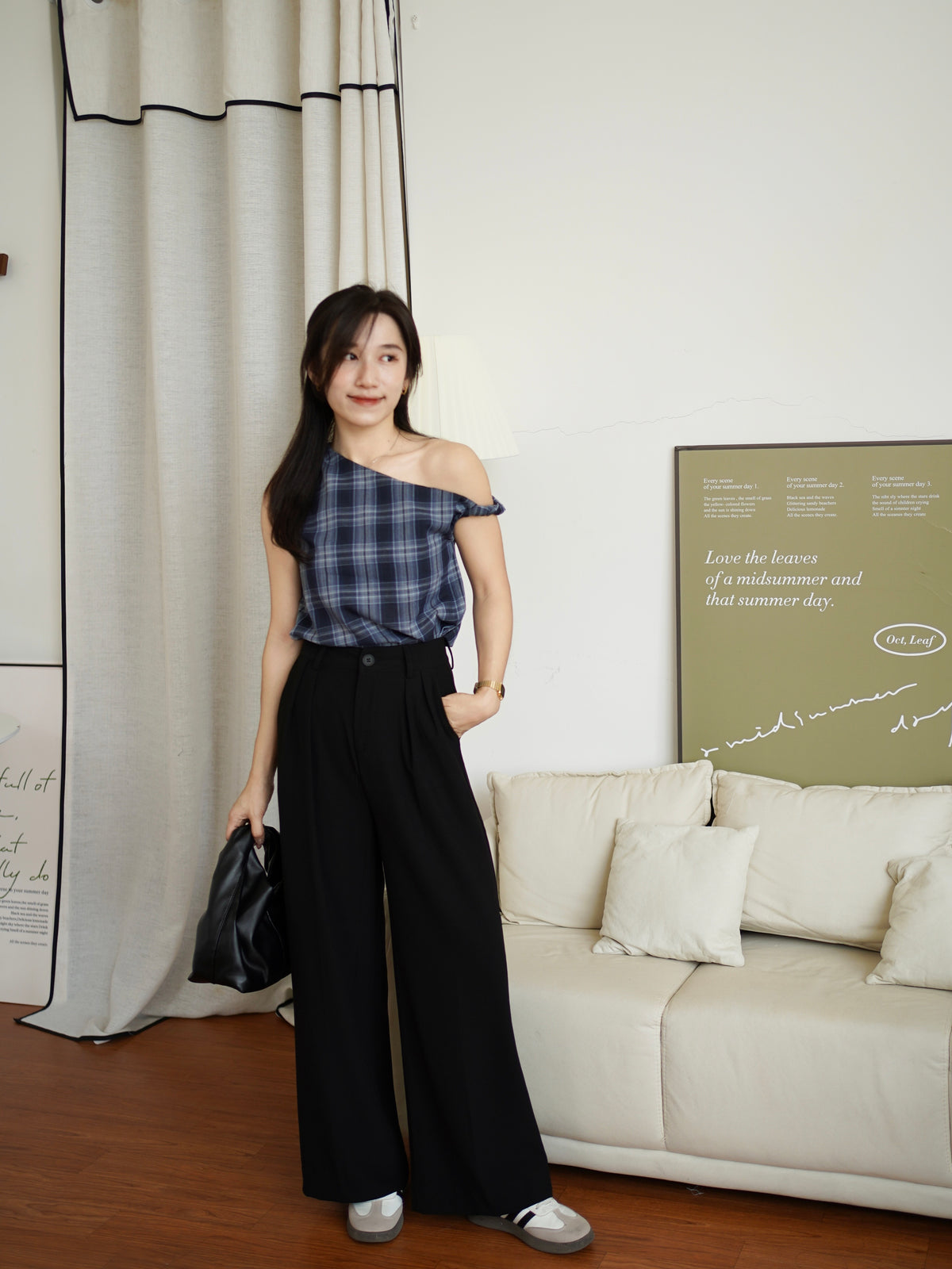 Oriana Plaid Twisted Top - LovelyMadness Clothing Malaysia