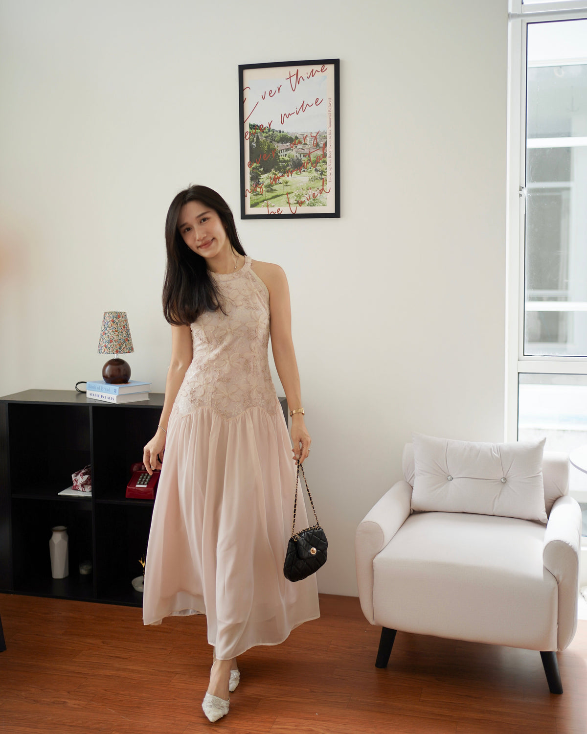 Hermione Halter Lace Dress - LovelyMadness Clothing Malaysia