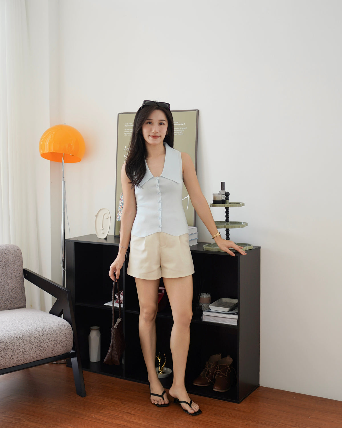 Ophelia Collar Button Top