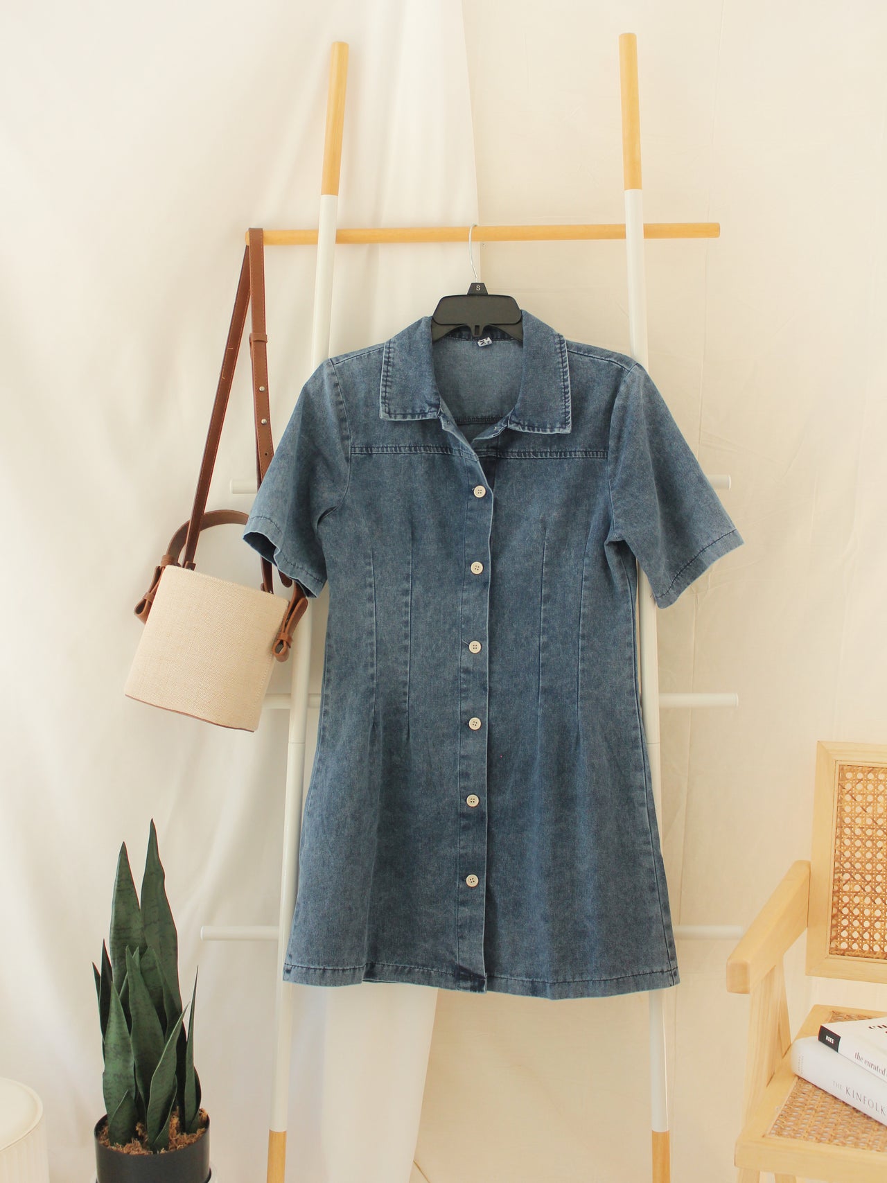 ALINED DENIM DRESS