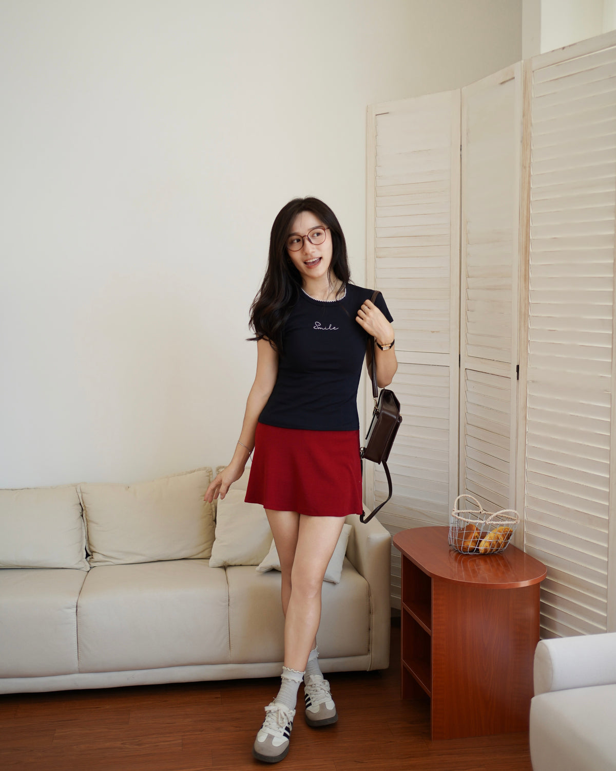 Smile Fitted Cotton Tee