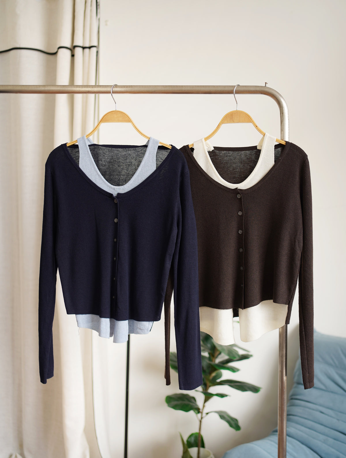 Venice Faux Layer knit Top