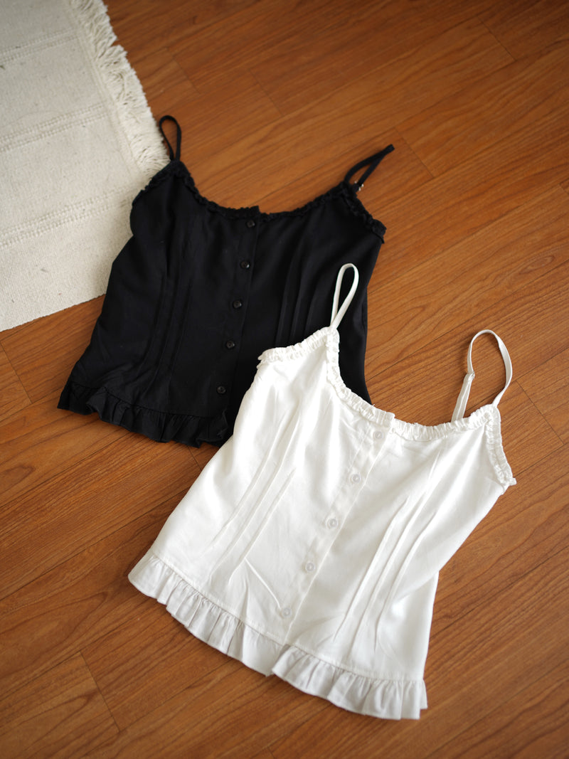 Vanessa Ruffle Button Cami