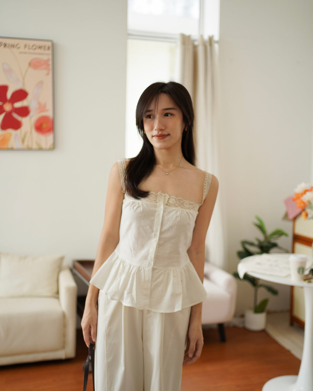 Lace Trimmed Cami Top