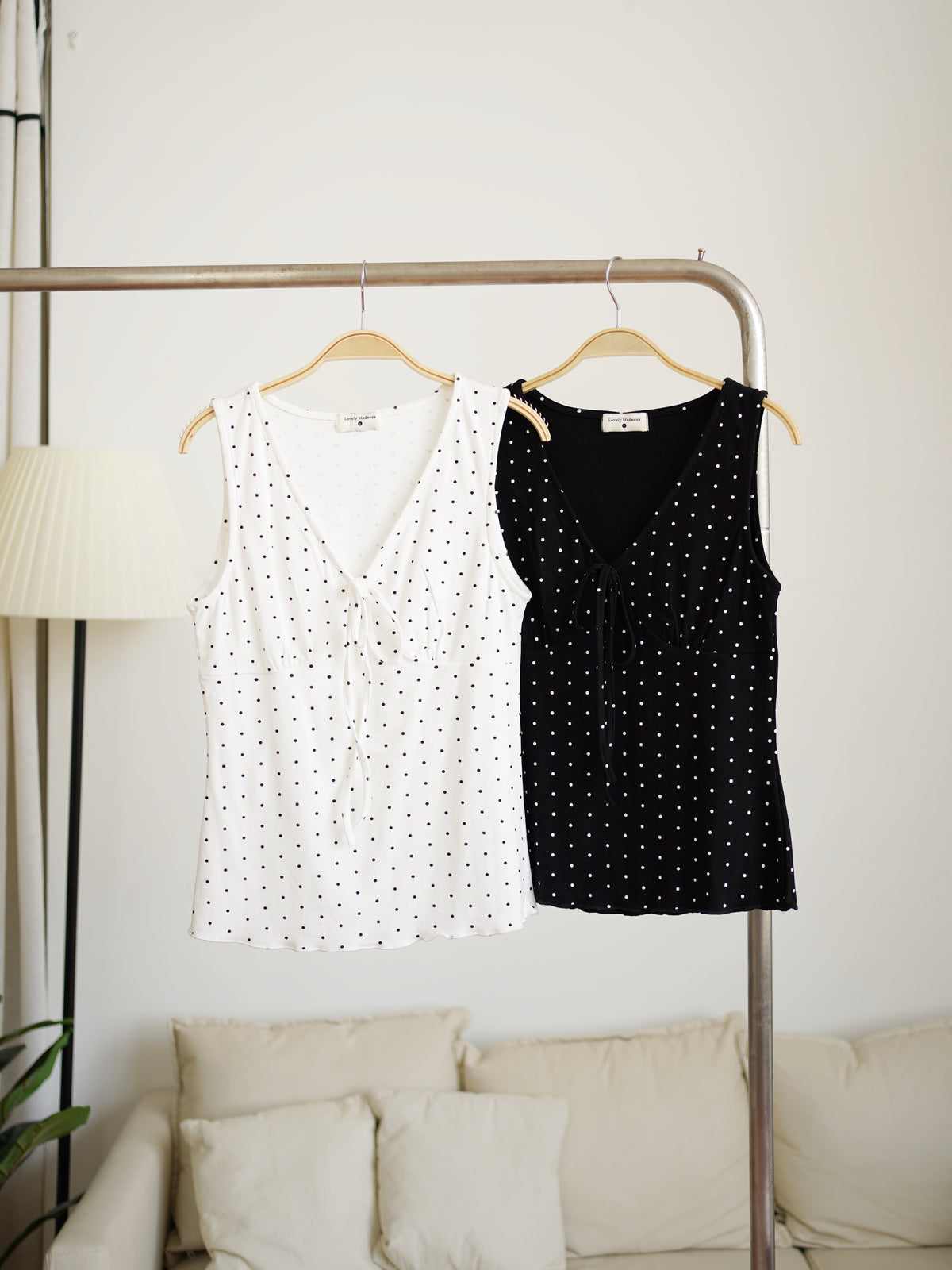 Aria Ribbon Polkadots Tank