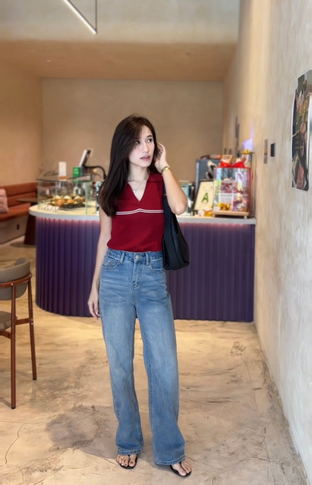 France Polo Knit Top