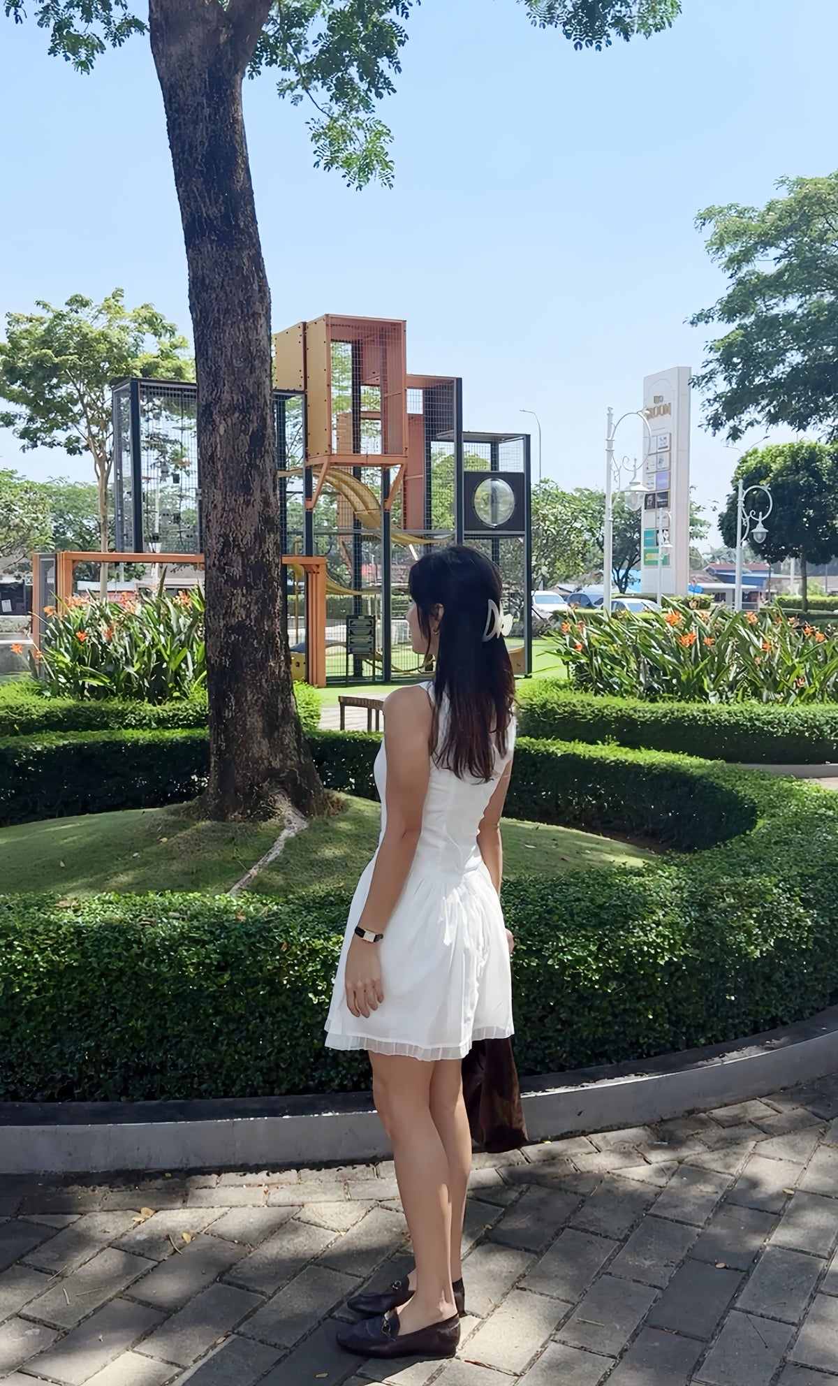 Sophia button-front mini dress - LovelyMadness Clothing Malaysia