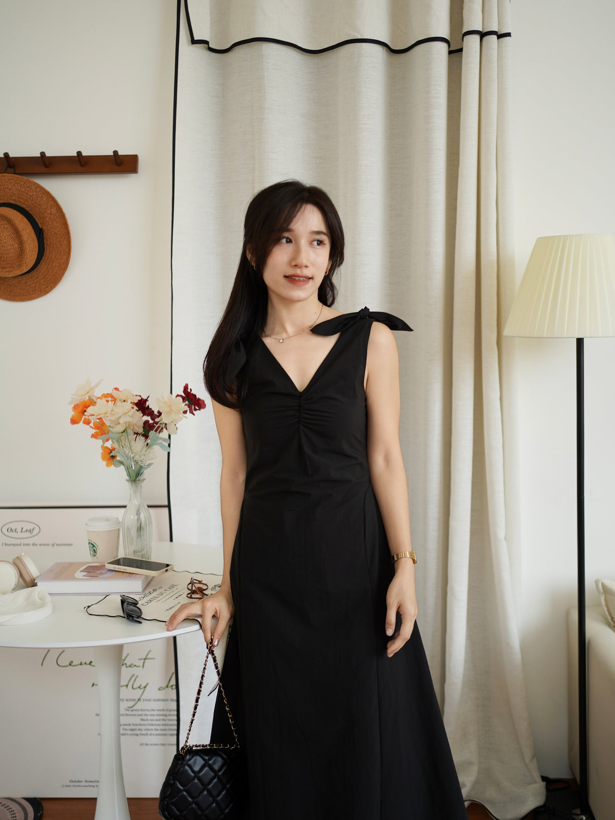 Laura Ribbon V Dress - LovelyMadness Clothing Malaysia