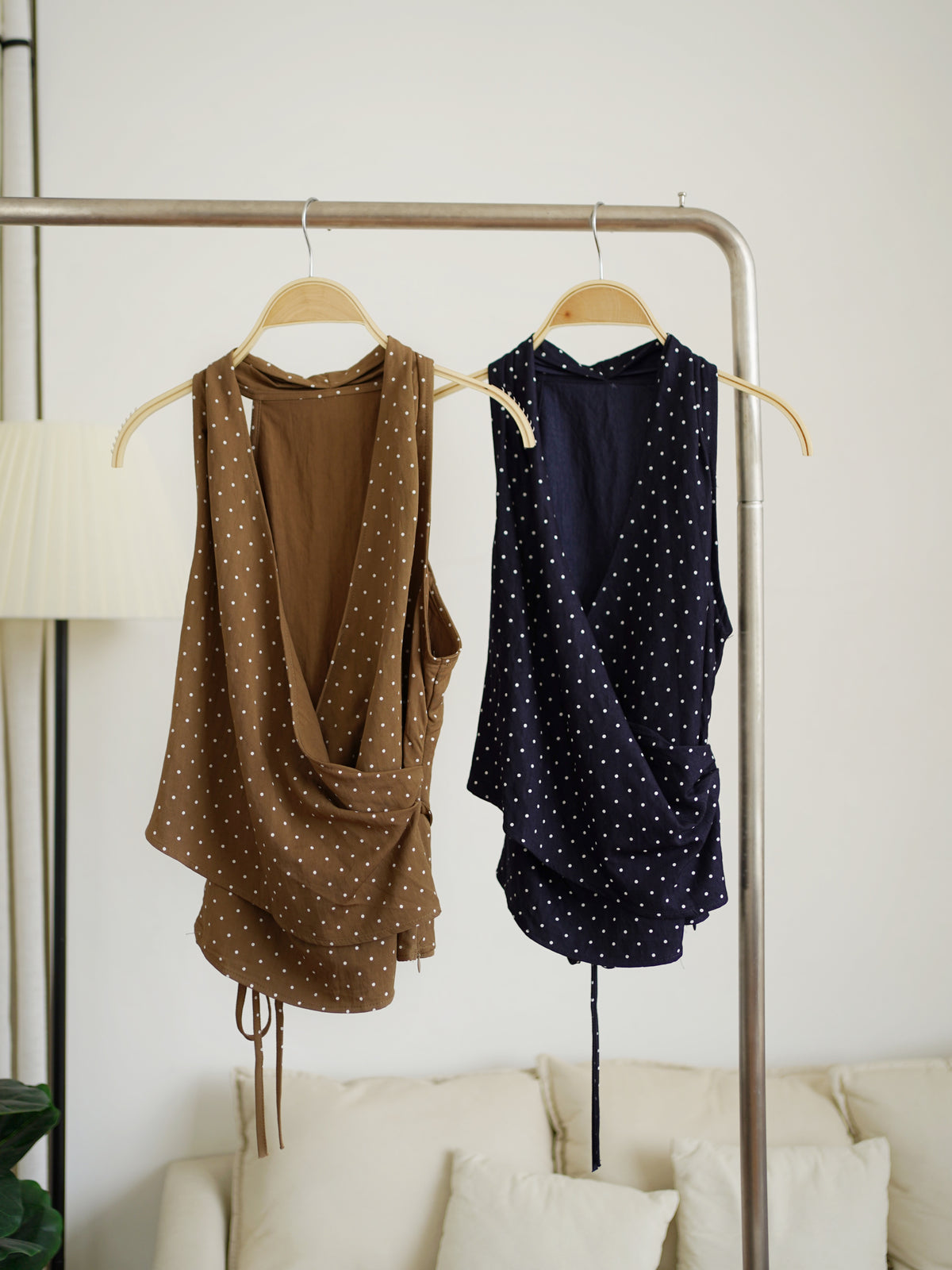 Freya Polkadots Wrap Top