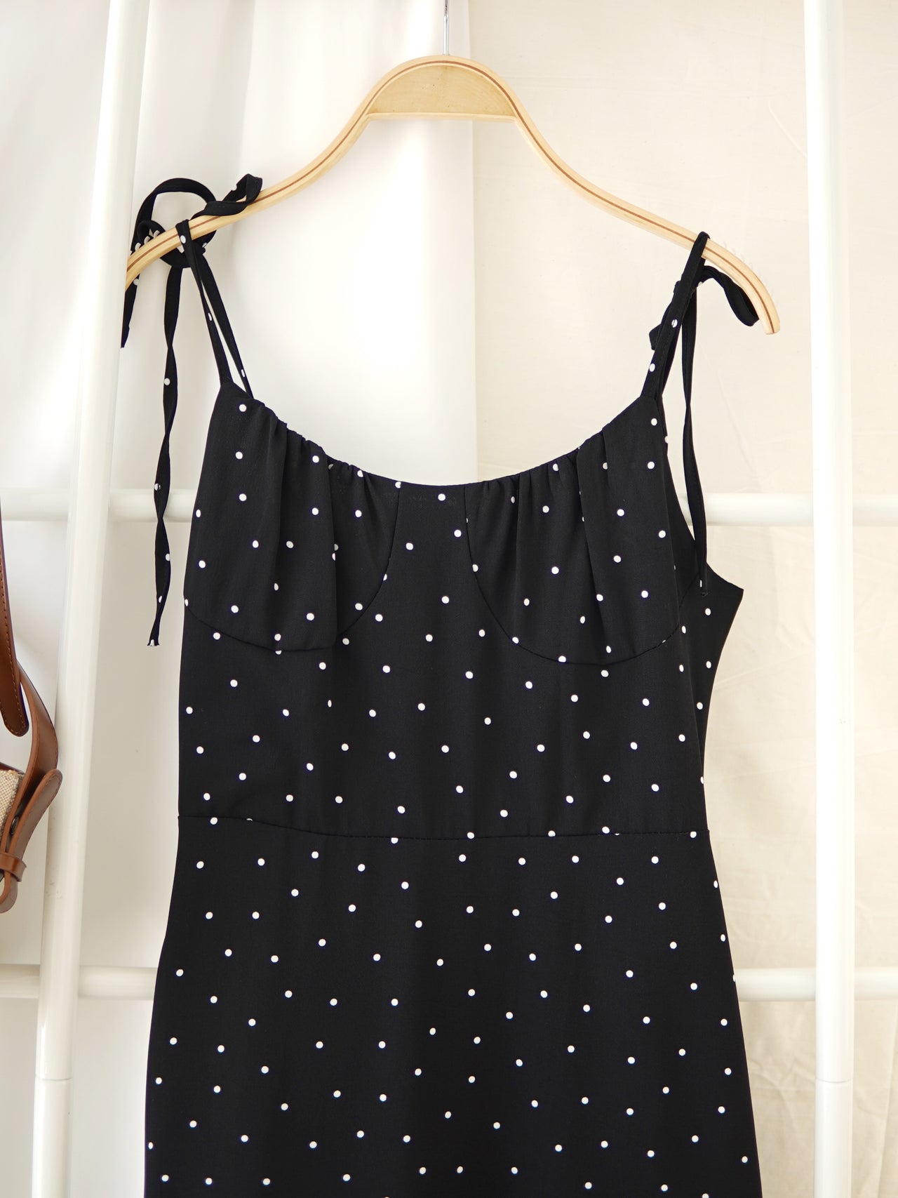 VIVI POLKADOTS BLACK DRESS