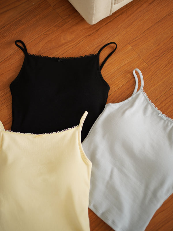 Eyelet Padded Ribbon Top