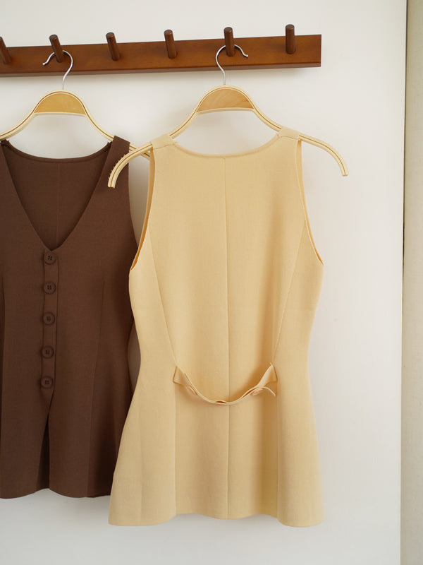 Rumi Peplum Vest Top - LovelyMadness Clothing Malaysia