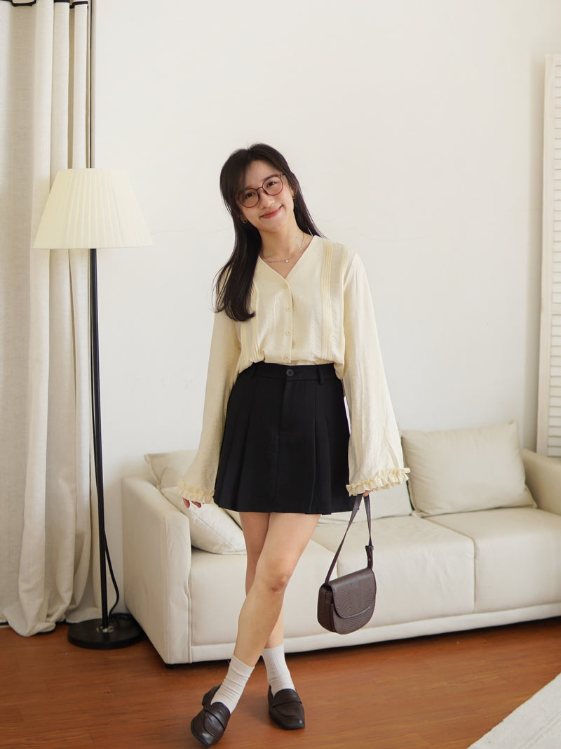 Juliet Pleat Ruffle Blouse