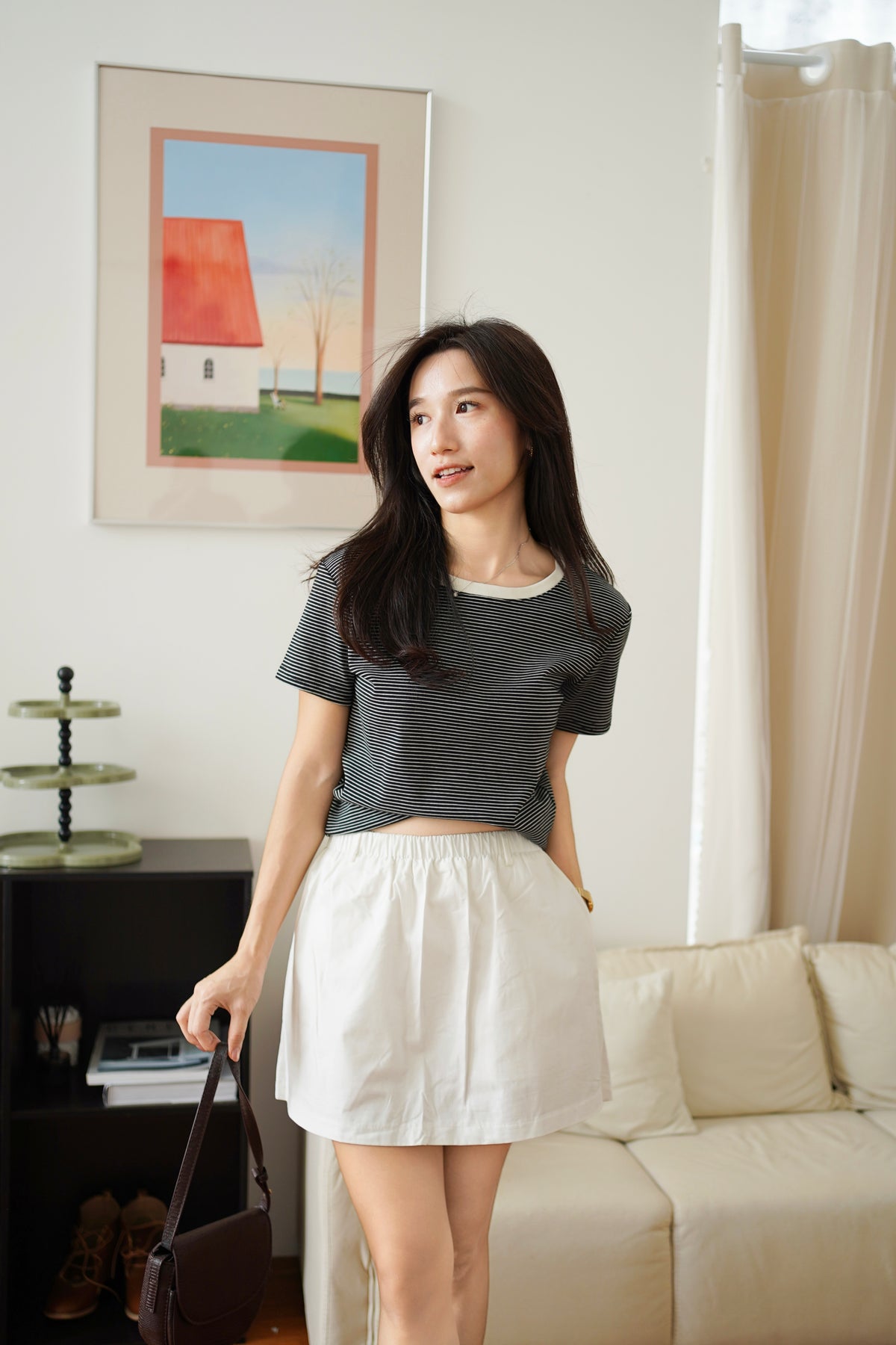 Stripe Cotton Relax Tee