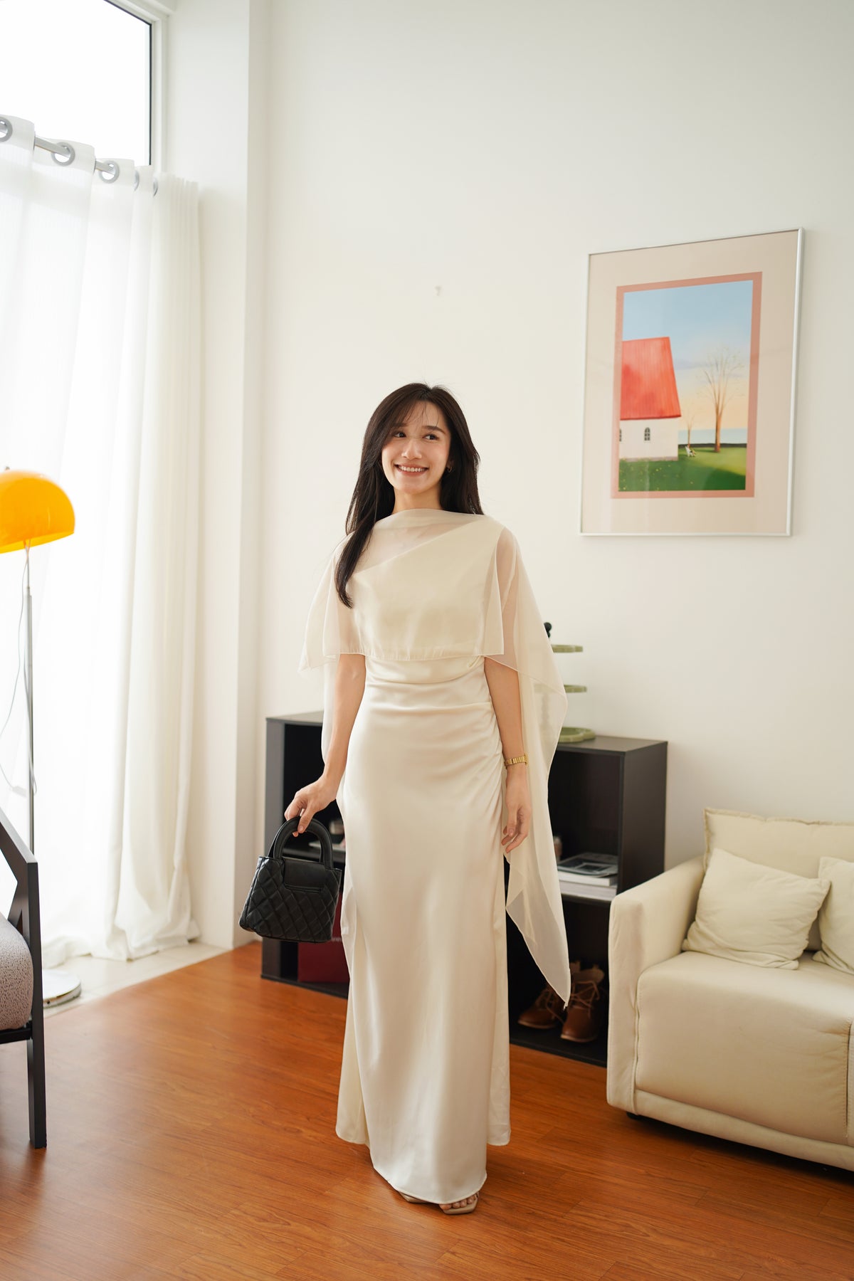 Qaira Toga Mermaid Satin Dress