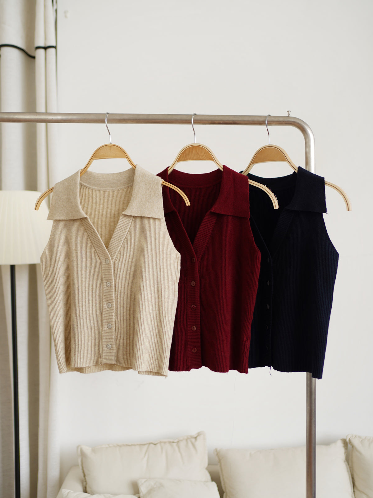 Emily Collar Knit Top