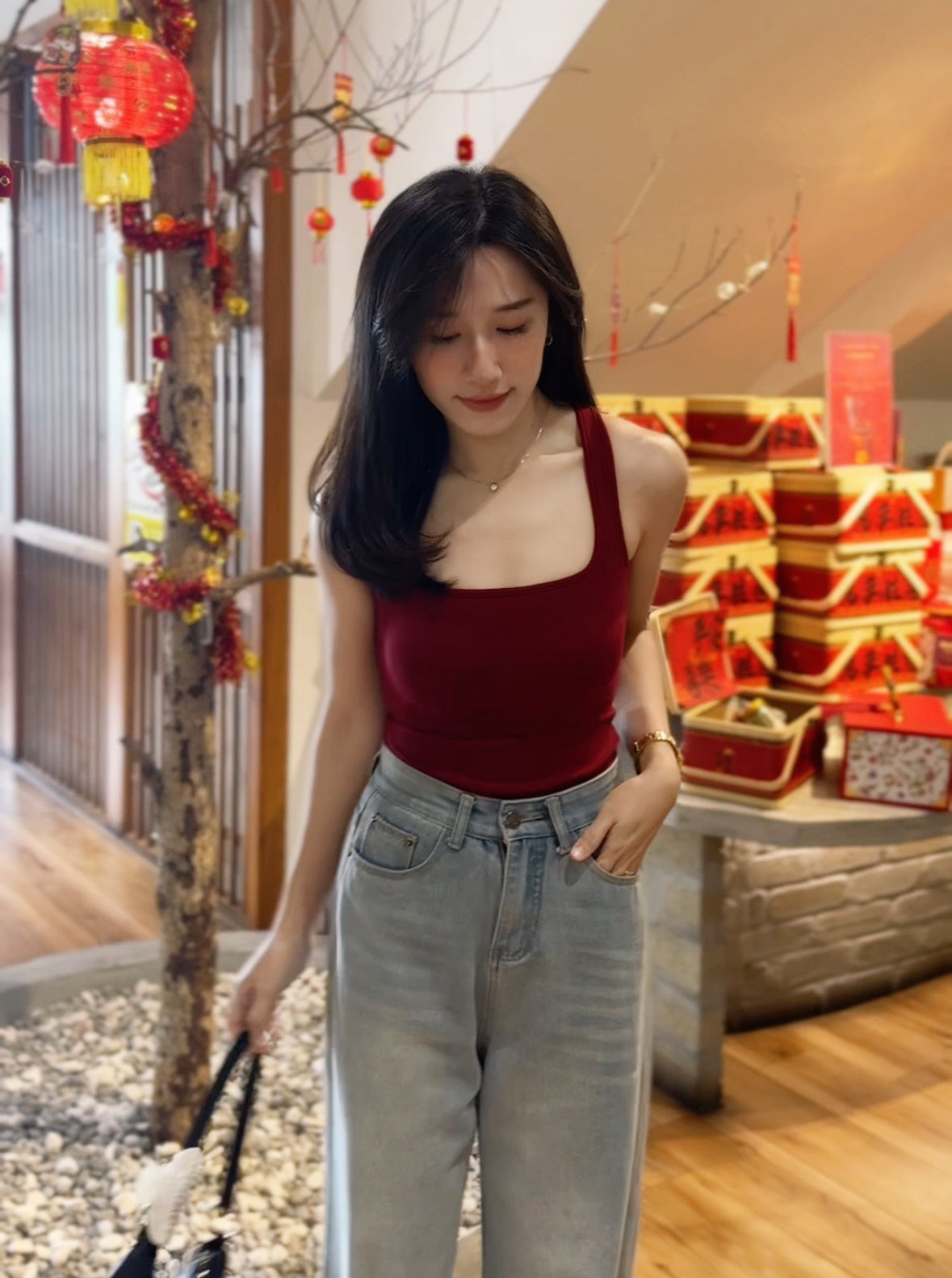 Alicia Scoop Padded Top