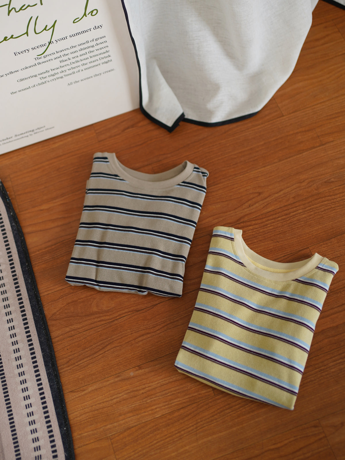 Stripe Contrast Knit Tee - LovelyMadness Clothing Malaysia