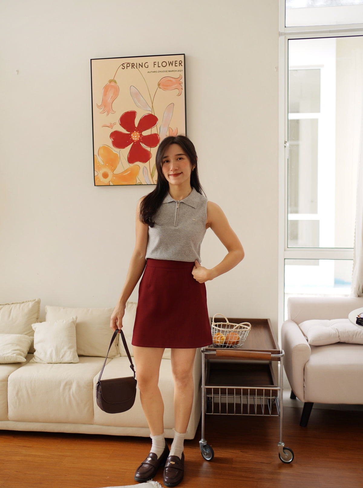 Venice Collar Zipper Top