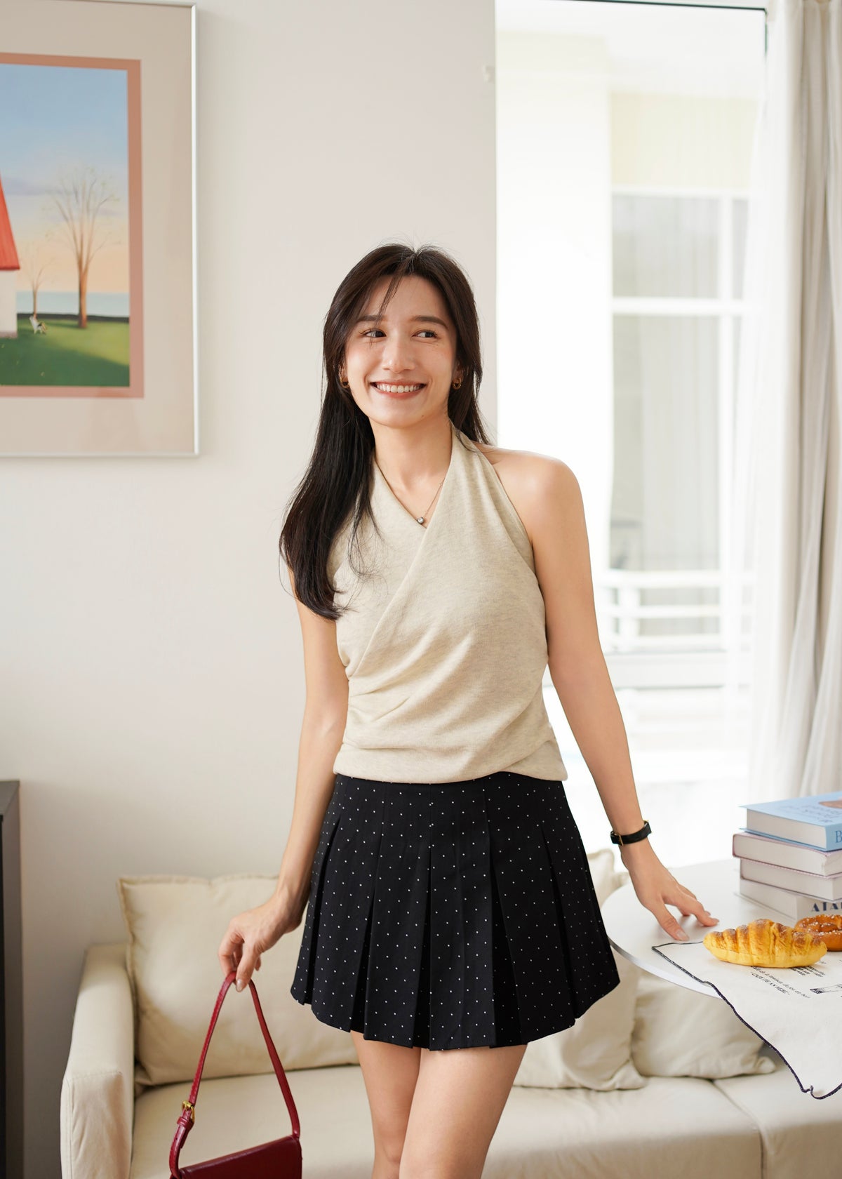 Elodie Knit Halter V Top