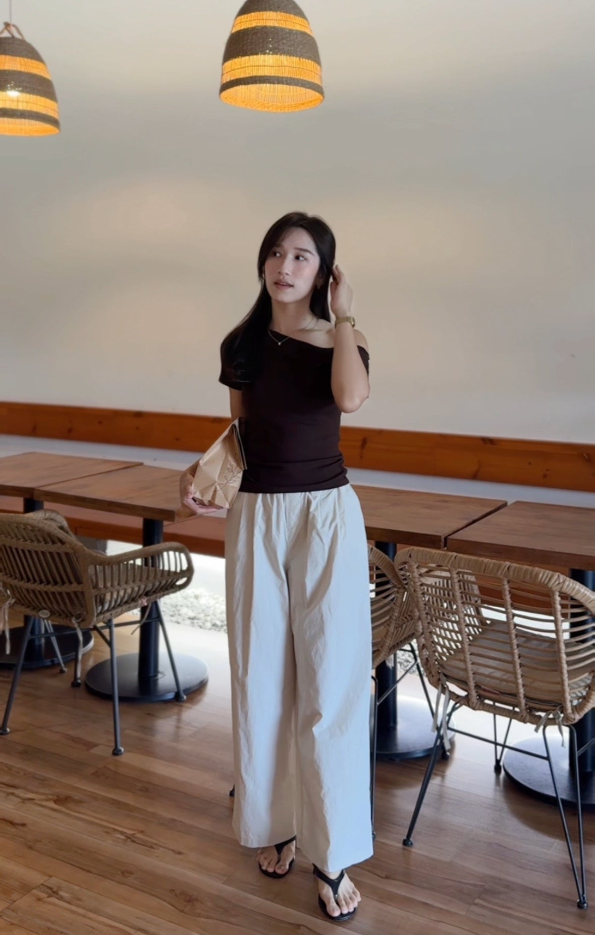 Breezy Drawstring Wide-Leg Pants