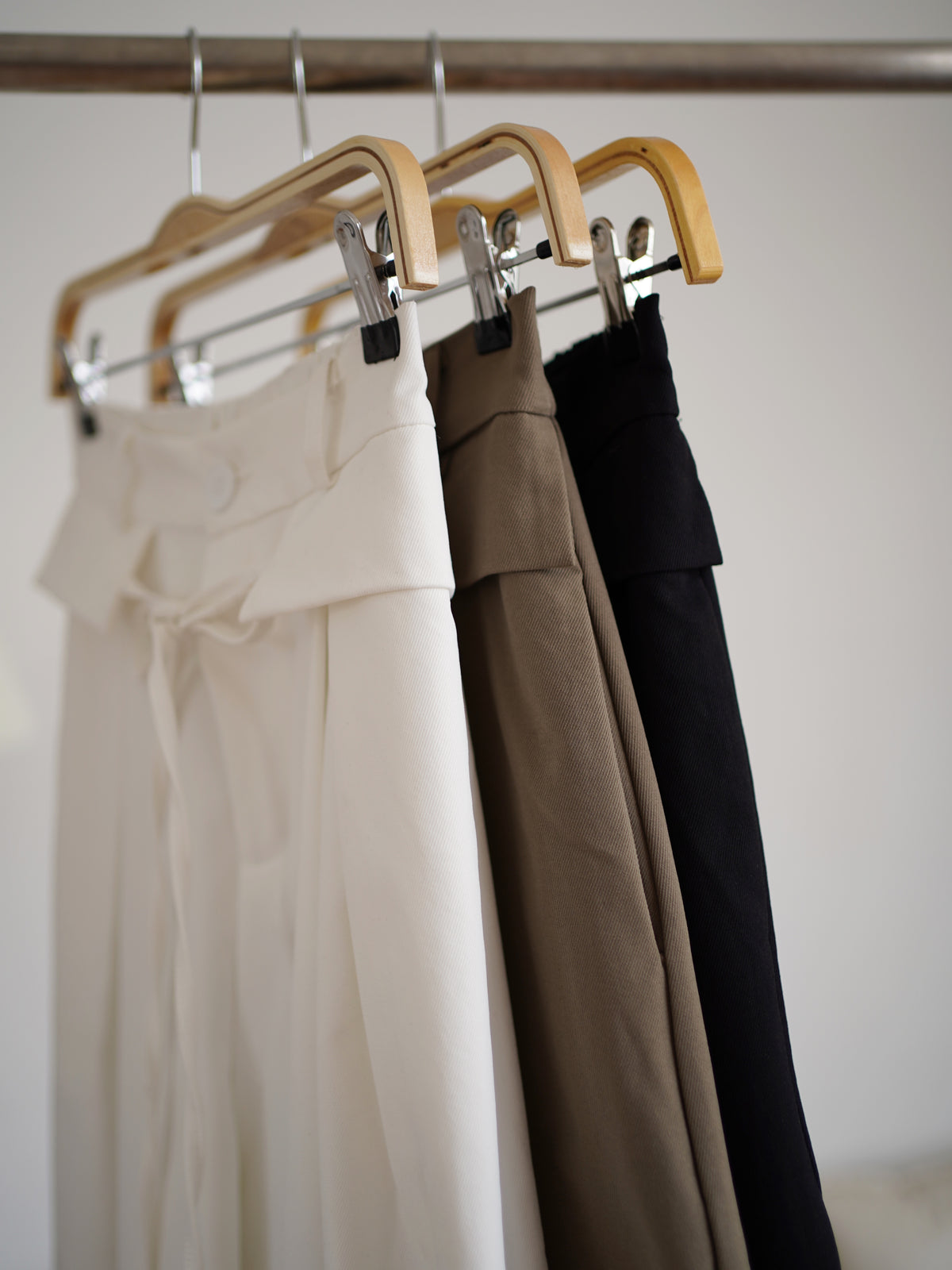 Rumi Wide-Leg Pants with Tie Detail - LovelyMadness Clothing Malaysia
