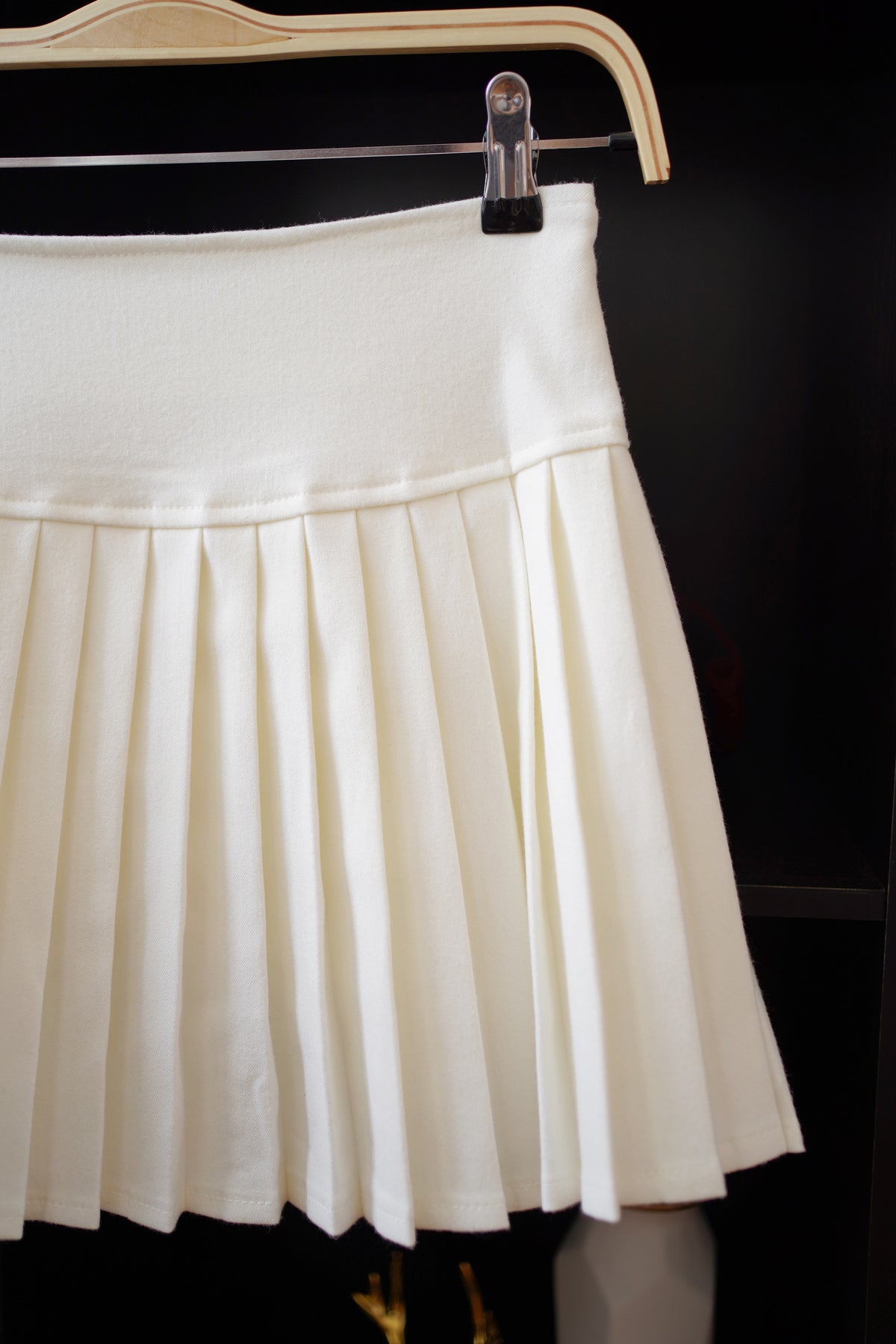 White Pleat Skirt