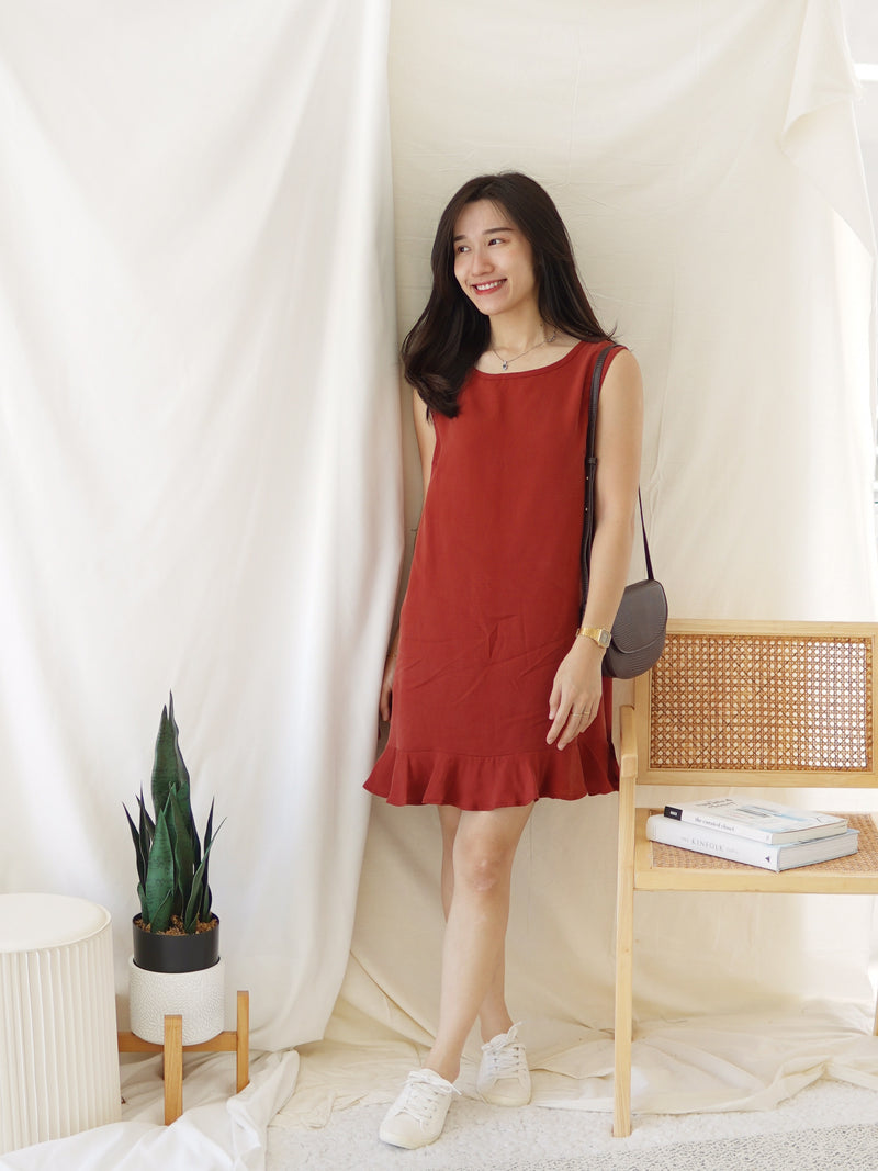 MARITA TRUFFLE ALINED DRESS (Including White Tee)
